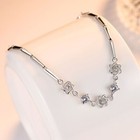 925 Sterling Silver Crystal Star Charm Bracelet Women Girls Jewellery Gift UK