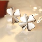 925 Sterling Silver Love Clover Stud Earrings Womens Girls Jewellery Gift