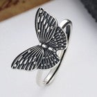 Women Girls Vintage Butterfly Adjustable Ring 925 Sterling Silver Jewellery Gift