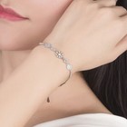 925 Sterling Silver Crystal Snowflakes Bracelet Women Jewellery Christmas Gift