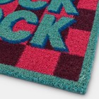 OHS Knock Knock Doormat Checkerboard Non Slip Indoor Outdoor Coir Door Mat Rug
