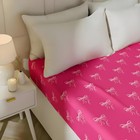 OHS Microfibre Deep Fitted Sheet Bows Print 25cm Hotel Quality Easy Care