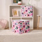 OHS Leopard Storage Cube Boxes 2/4 Pack Folding Shoe Organiser Tidy Set