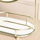 OHS Makeup Vanity Mirror Metal Frame Countertop Freestanding Pedestal