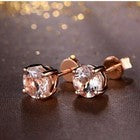 925 Sterling Silver Multi Colour Cubic Zirconia Stud Earrings Women Jewellery