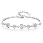 925 Sterling Silver Crystal Star Charm Bracelet Women Girls Jewellery Gift UK