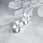 Women Flower Crystal Stone Stud Earrings 925 Sterling Silver Jewellery Gift UK
