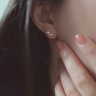 925 Sterling Silver Crystal Star Linked Stud Earrings Jewellery Women Girls Gift