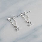 Women Girls 925 Sterling Silver Star Dangle Drop Stud Earrings Jewellery Gift UK