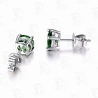 Womens 925 Sterling Silver Cubic Zirconia Round Stud Earrings Jewellery Gift