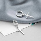 925 Sterling Silver Cross Dangle Hoop Earrings Women Girls Jewellery Gift