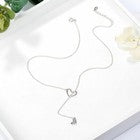 Lovely Women Double Heart Pendant Necklace 925 Sterling Silver Jewellery Gift
