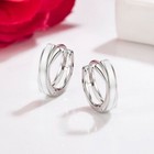 Criss Cross Huggie Hoop Earrings 925 Sterling Silver Women Jewellery UK