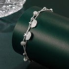 925 Sterling Silver Leaf Bead Linked Charm Bracelet Women Girls Jewellery Gift