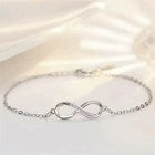 925 Sterling Silver Crystal Love Charm Bracelet Women Girls Jewellery Gift