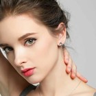 Womens Girls 925 Sterling Silver Crystal Stone Stud Earrings Jewellery Gift UK