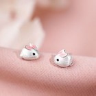 925 Sterling Silver Cute Rabbit Stud Earrings Jewellery Women Girls Gift UK