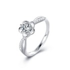 925 Sterling Silver Beautiful Flower Adjustable Ring Women Girls Jewellery Gift