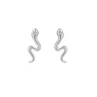 925 Sterling Silver Crystal Snake Shaped Stud Earrings Women Girls Jewellery