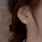 925 Sterling Silver Hollow Heart Stud Earrings Jewellery Women Girls Gift UK
