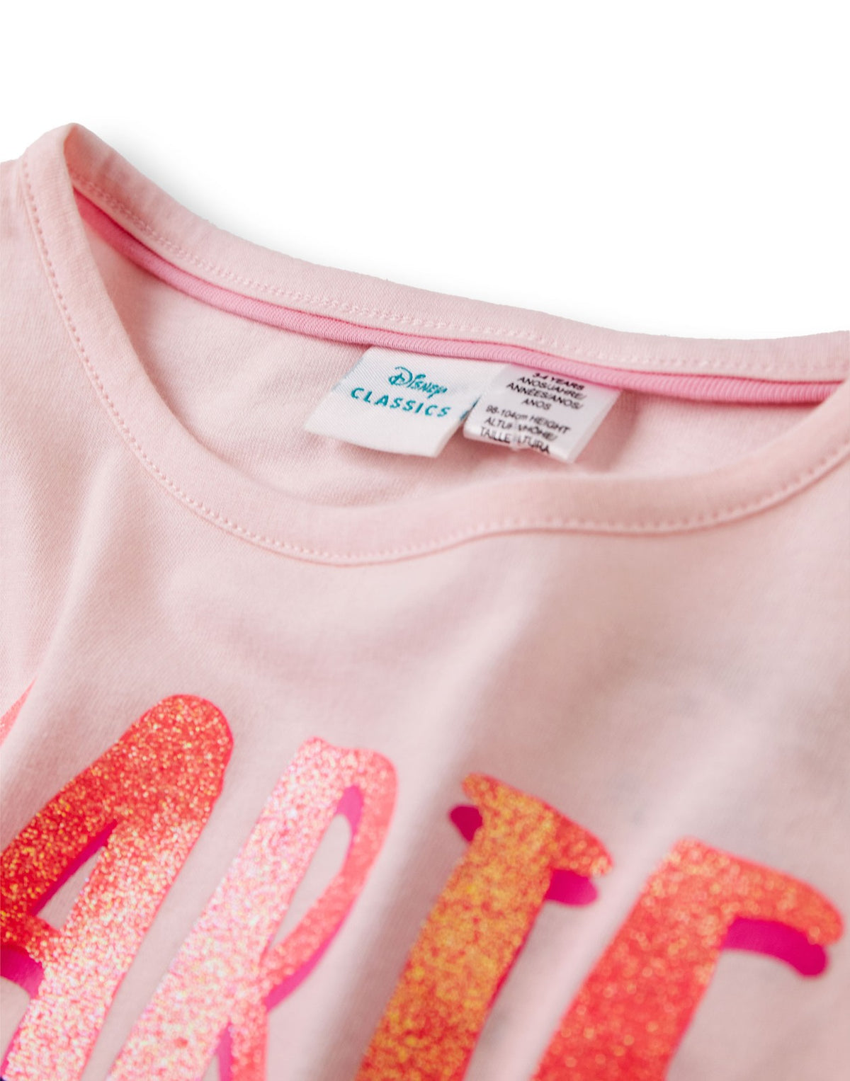 Disney Long Sleeve Long Leg Pyjama Set | Girls Pink | Official Merch