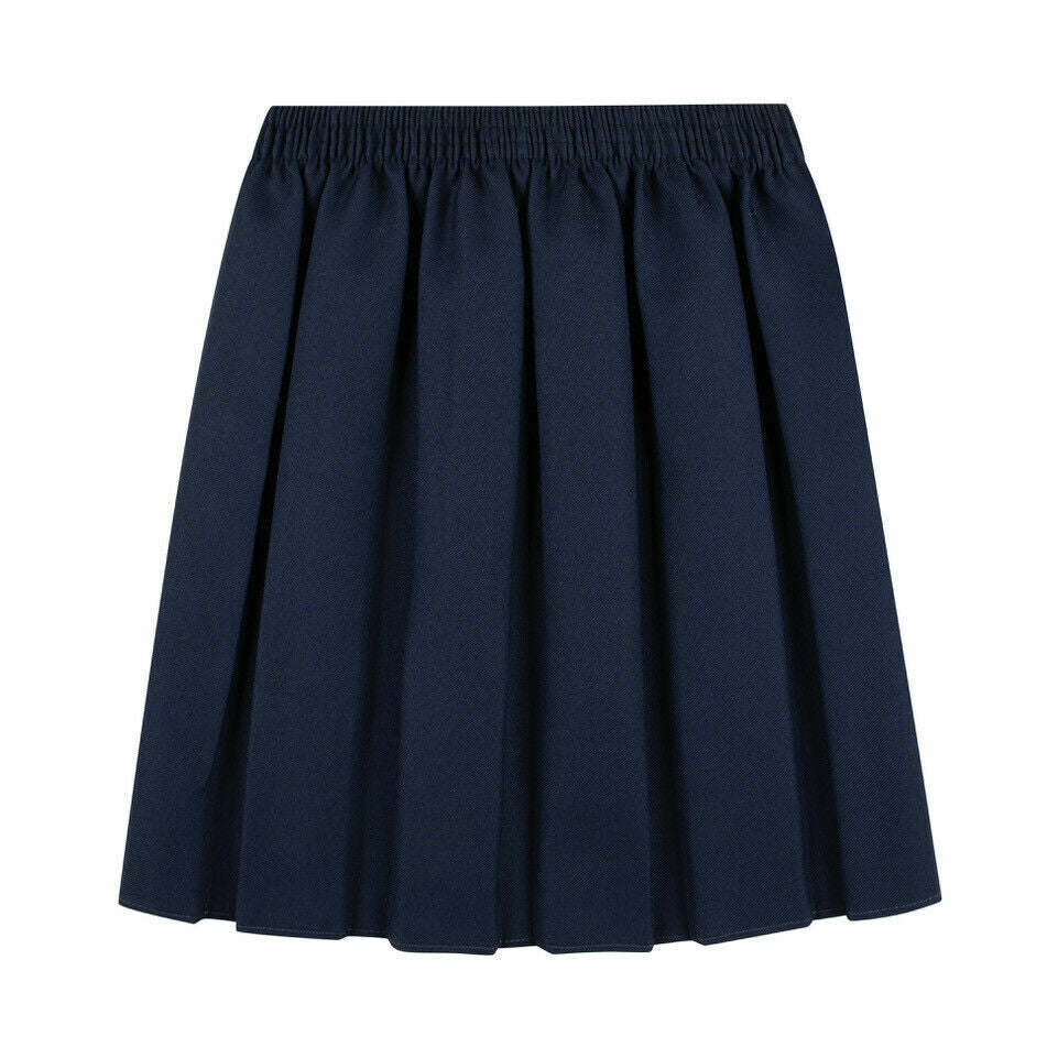 SCHOOL UNIFORM SKIRT GIRLS BACK TO SCHOOL UK BOX PLEATED ROUND ELASTICATED WAIST