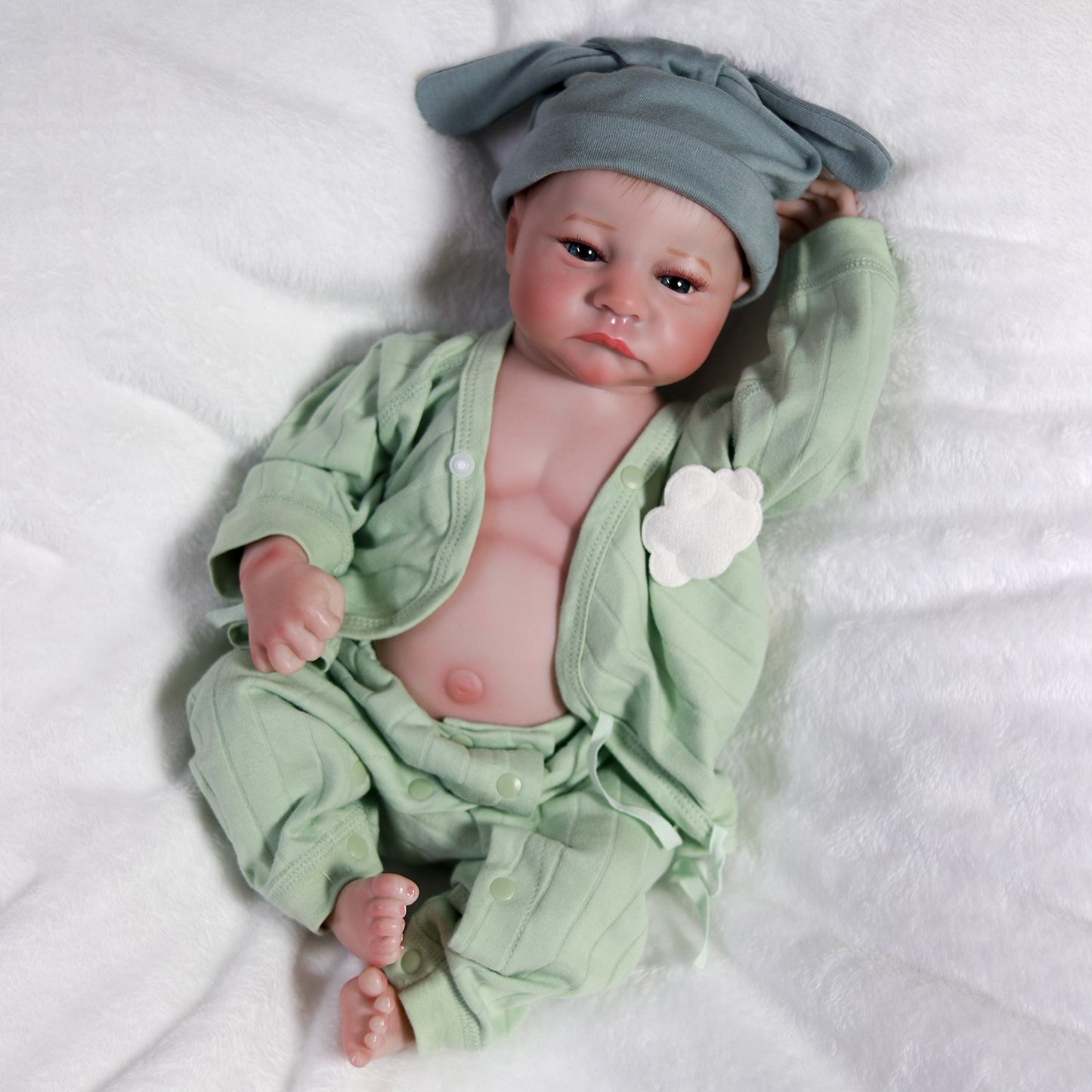 18" Lifelike Reborn Baby Dolls Waterproof Newborn Boy Full Body Vinyl Twins Gift