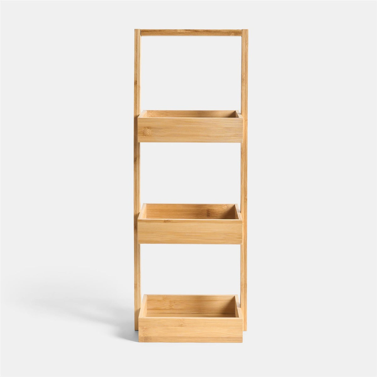 OHS Bamboo Bathroom Caddy 3 Tier Freestanding Shower Storage Organiser