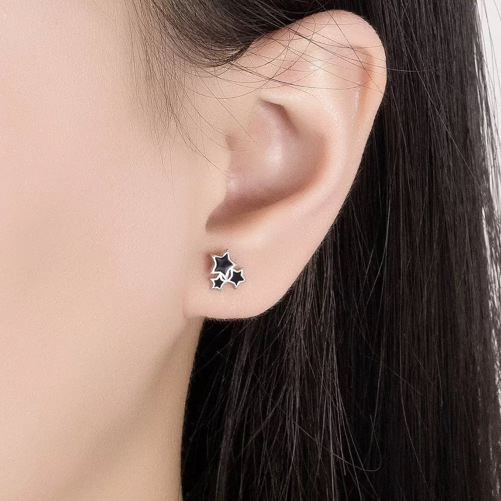 925 Sterling Silver Star Linked Stud Earrings Jewellery Women Girls Gift UK