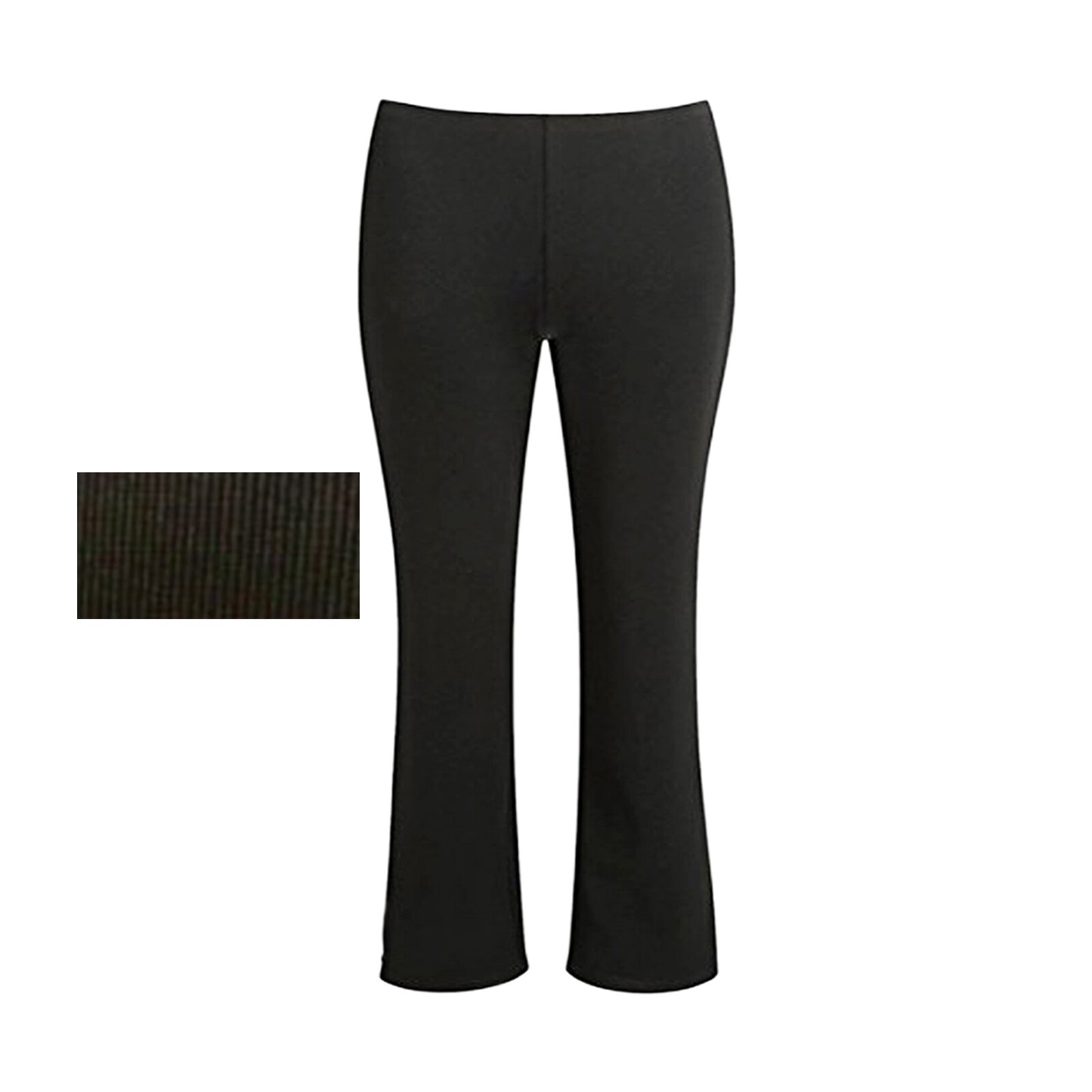 GIRLS SCHOOL TROUSER PULL ON FINELY RIBBED ELASTICATED WAIST BOOTLEG BOTTOM PANT