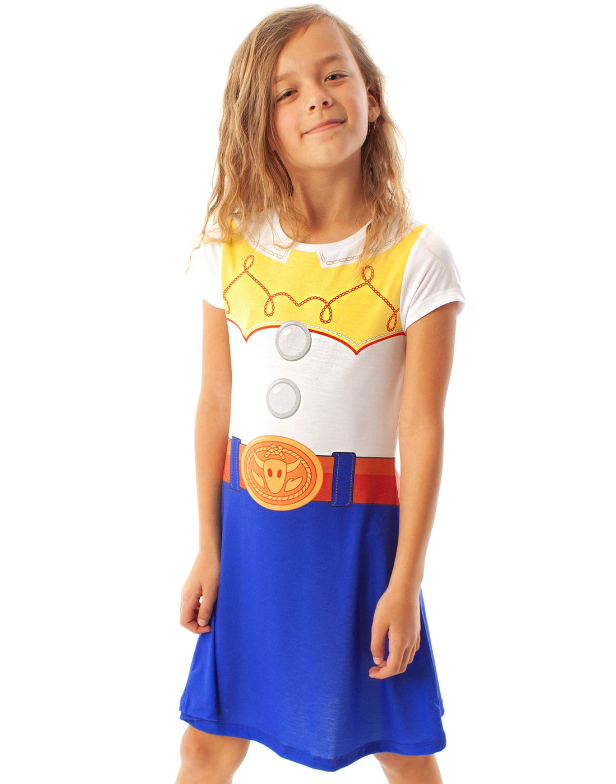 Disney Short Sleeve Skater Dress | Girls White | Official Merch