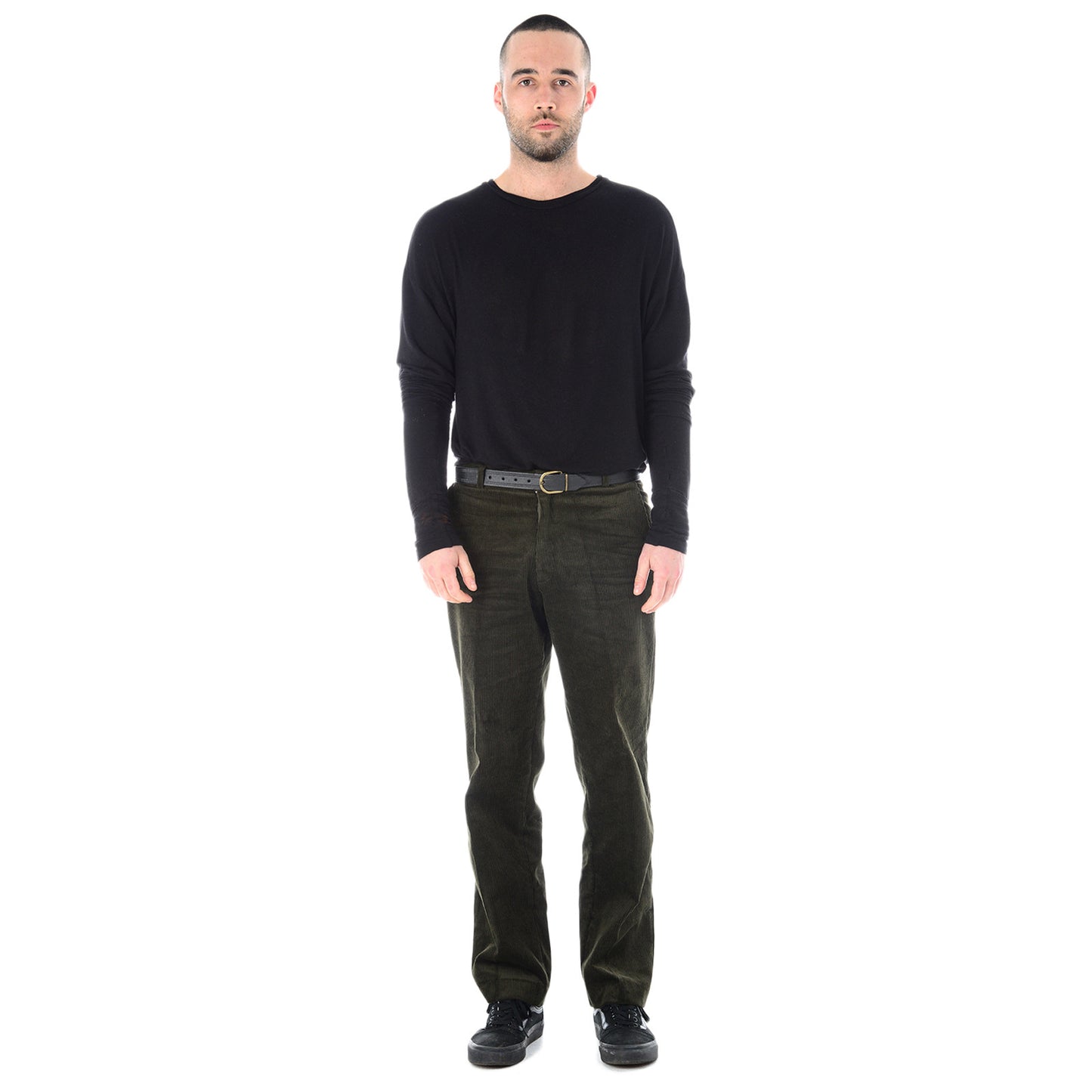 MENS CORD CORDUROY TROUSERS COTTON  BUSINESS FORMAL CASUAL BELTED SMART PANTS