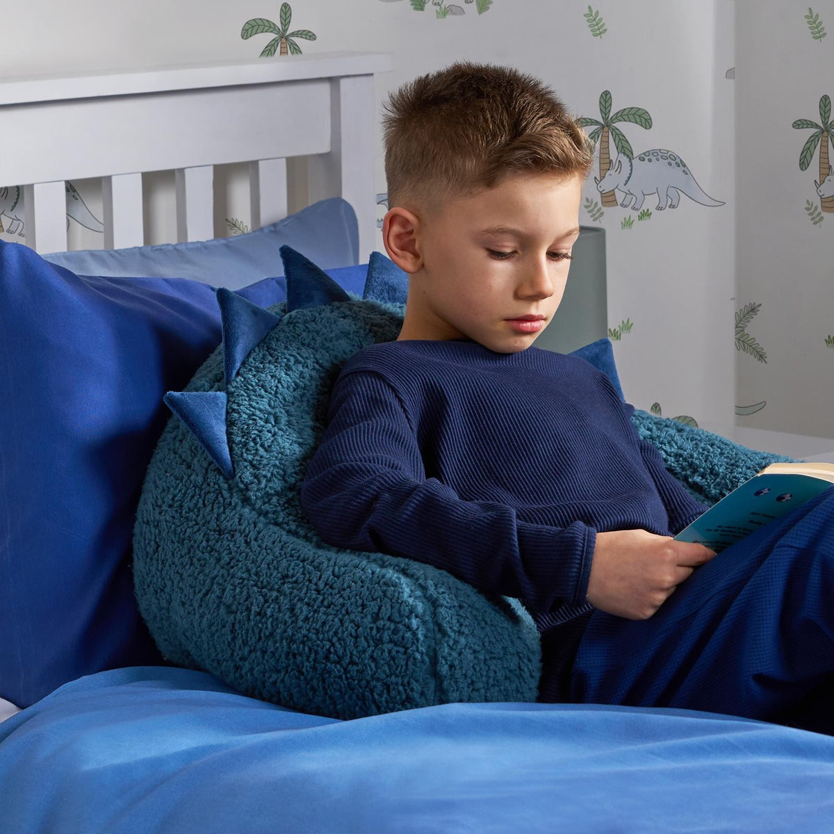 Dinosaur Cuddle Cushion Reading Gaming Bed Back Lumbar Support Chair Pillow Arms