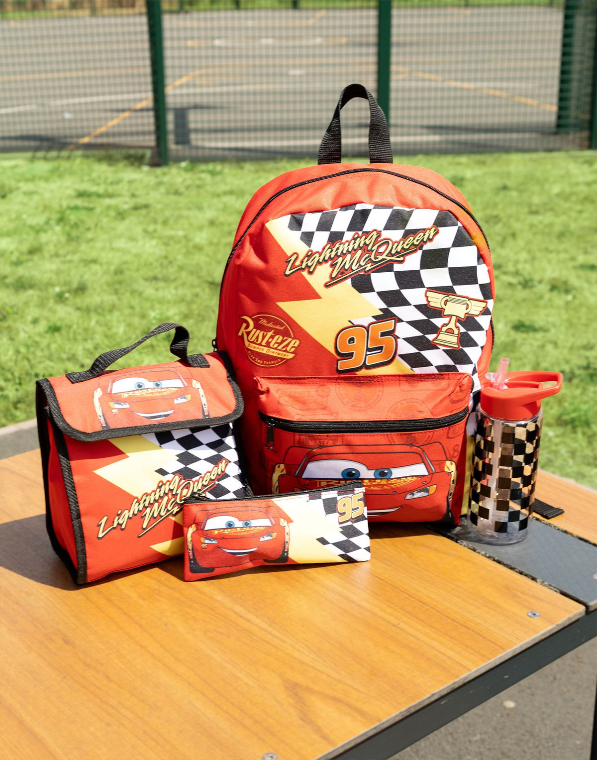 Disney 4 Piece Backpack Set | Boys Red | Official Merch