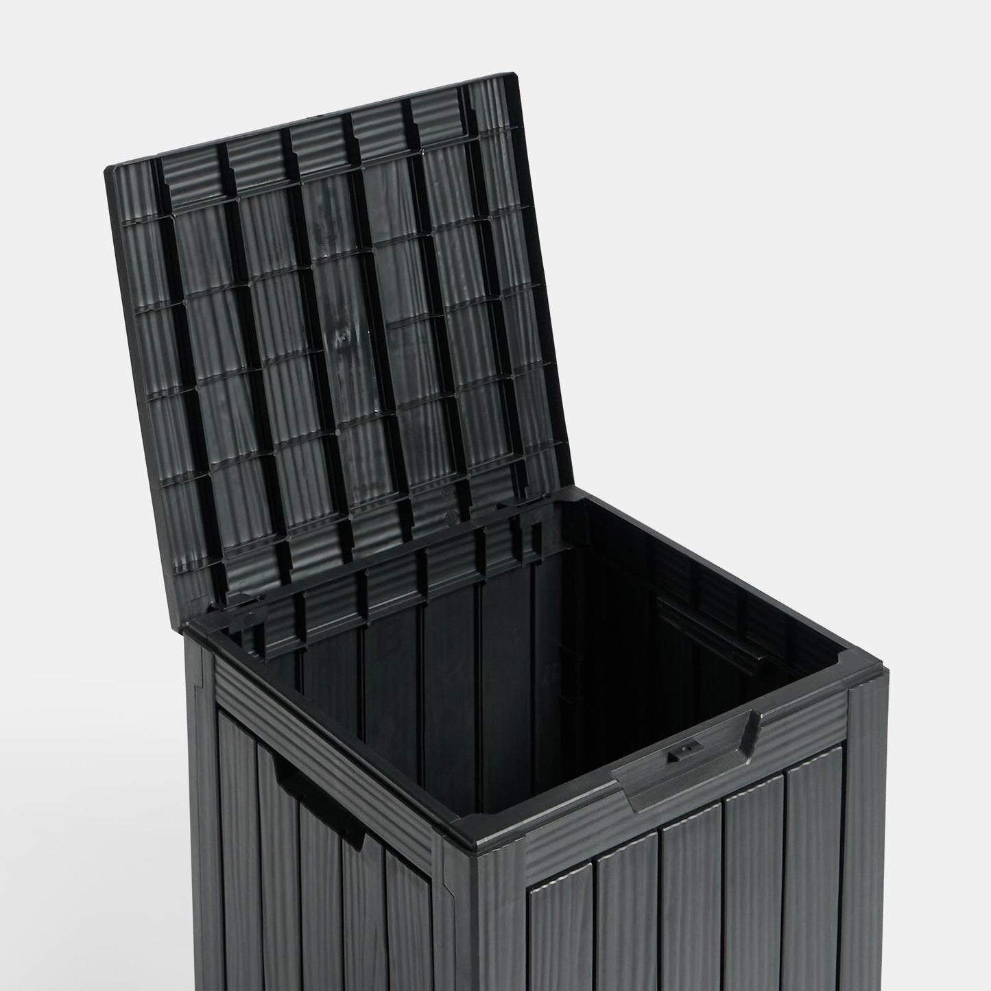 OHS Garden Storage Box Weather Resistant Plastic Wood Effect Outdoor Organiser