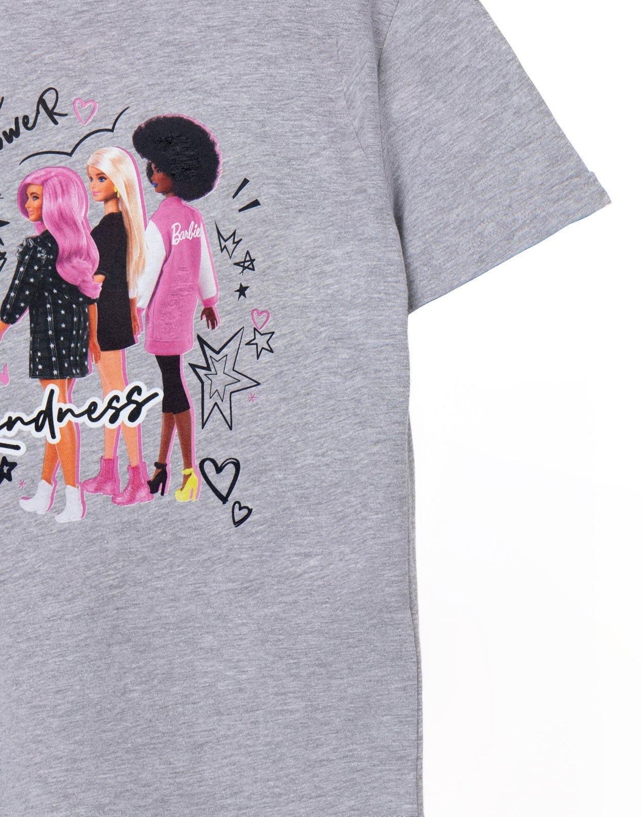 Barbie Short Sleeved T-Shirt | Girls Grey Marl | Official Merch