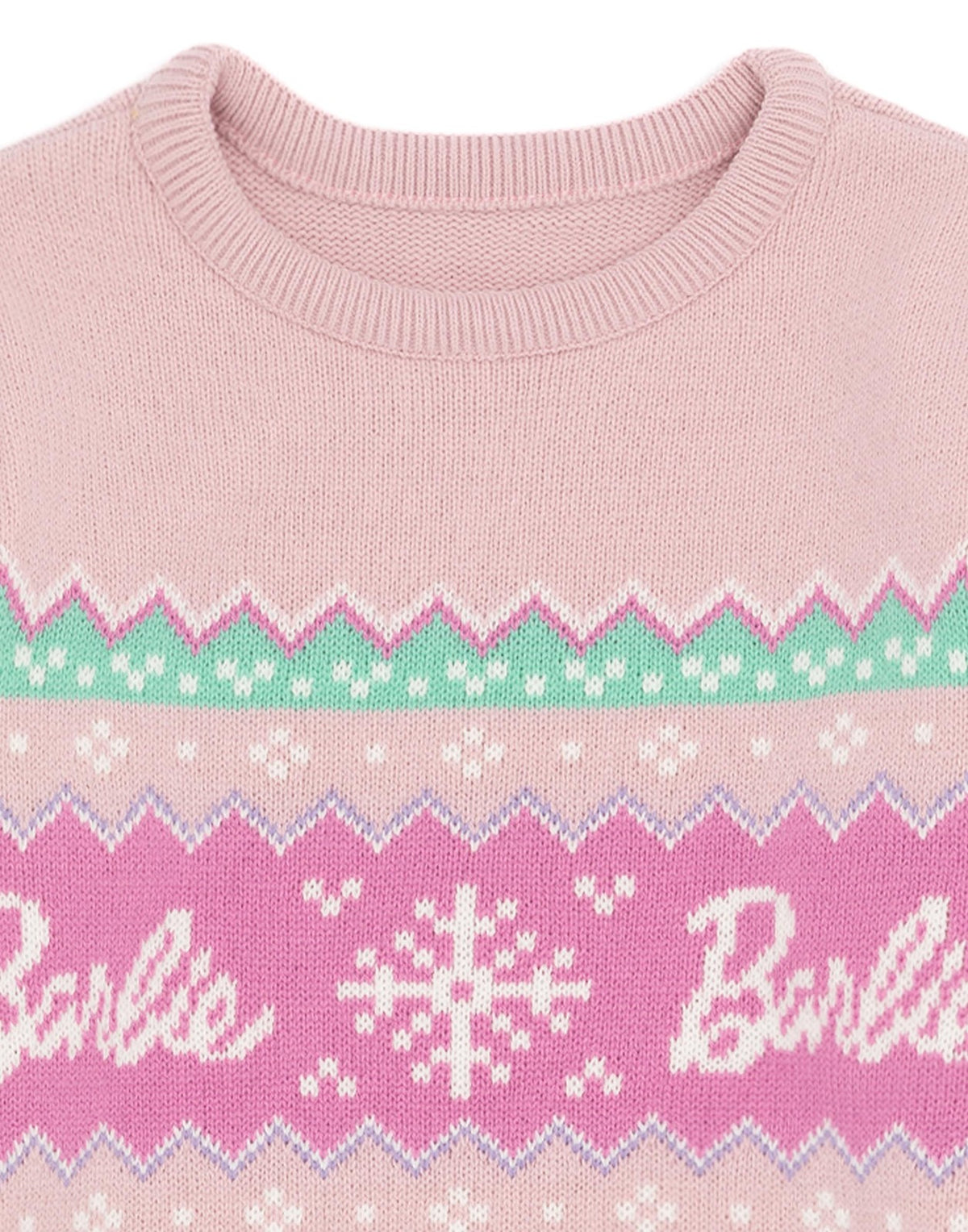 Barbie Christmas Jumper | Girls Pink | Official Merch