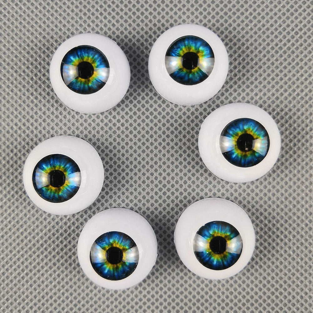 10 Pairs Half Round Acrylic Eyes Eyeballs for Reborn Baby Dolls Kit DIY Repair