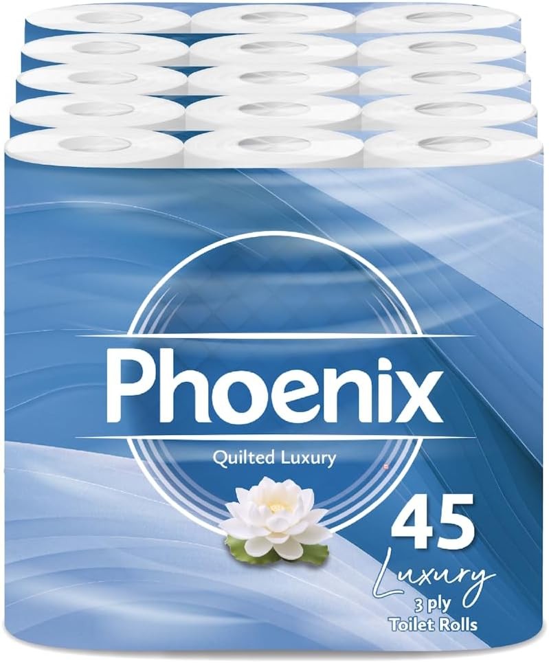 Phoenix Soft Quilted Luxury Toilet Rolls Bulk Buy – Quilted White 3 Ply Toilet