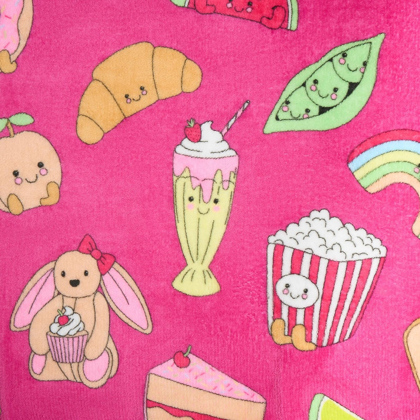 OHS Sweetie Pies Throw Ultra Soft Blanket Flannel Fleece Lightweight Bedspread