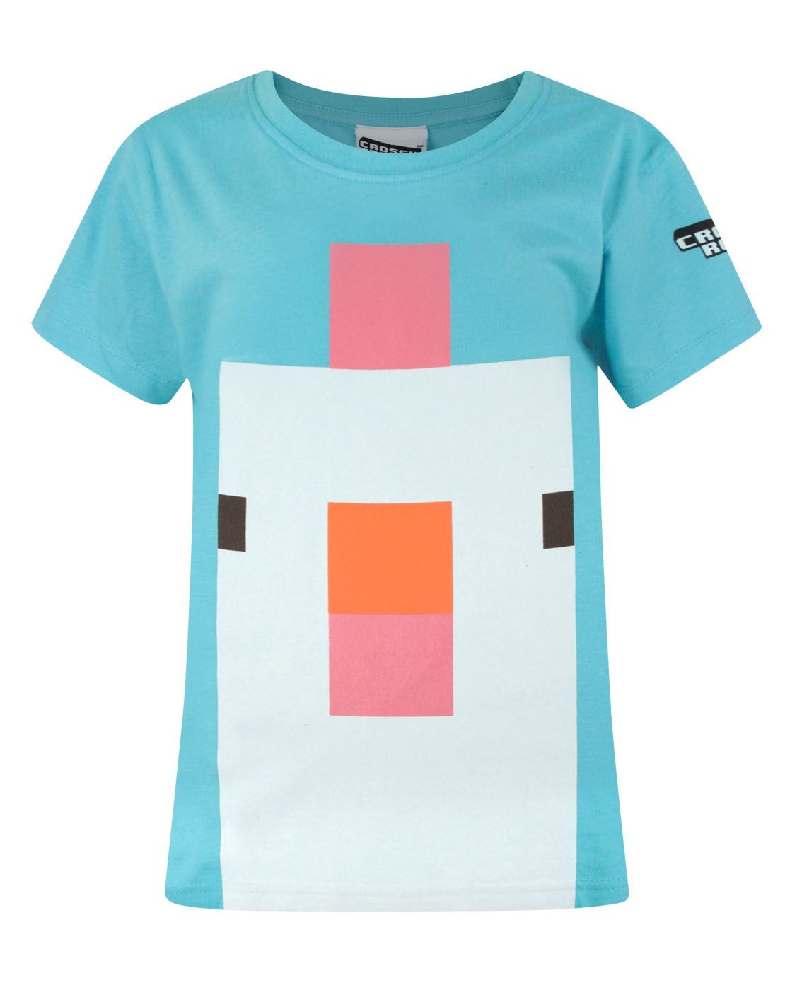Crossy Road Short Sleeved T-Shirt | Girls Blue | Official Merch