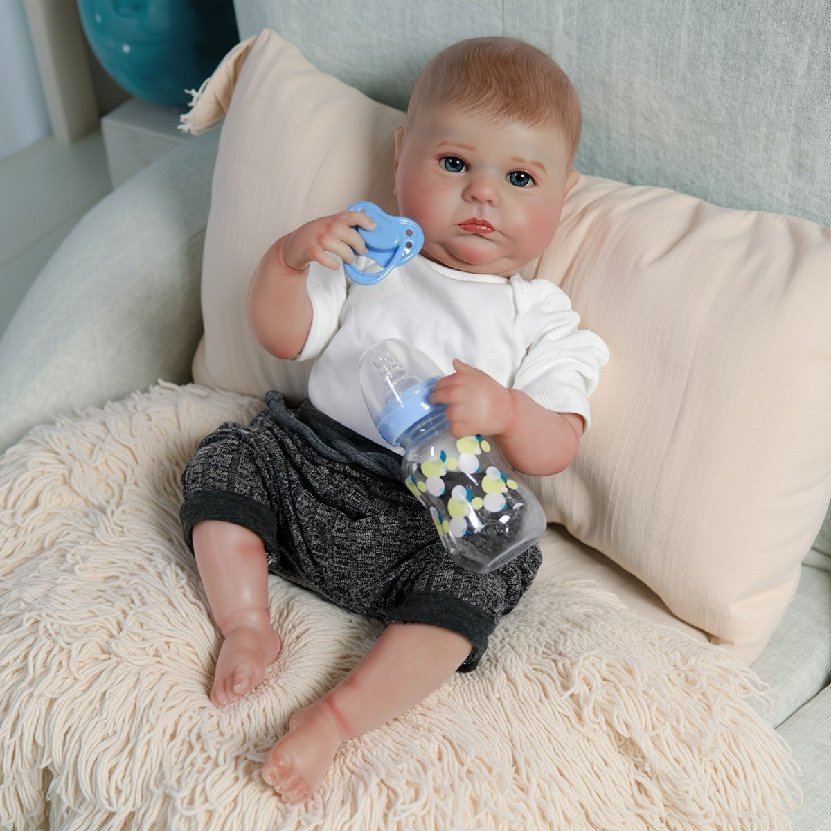 Realistic Newborn Baby Boy Doll Real Life Reborn Dolls Full Body Vinyl Silicone