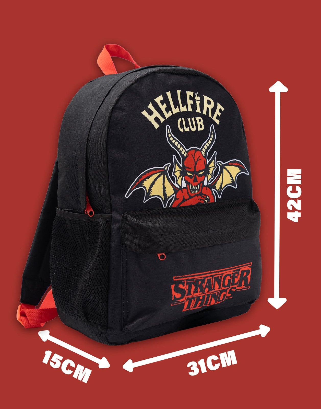 Stranger Things Backpack | Unisex Black | Official Merch