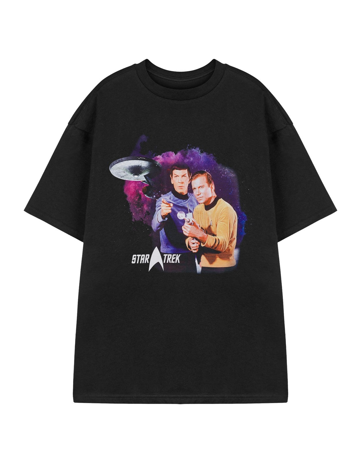 Star Trek Short Sleeved T-Shirt | Mens Black | Official Merch