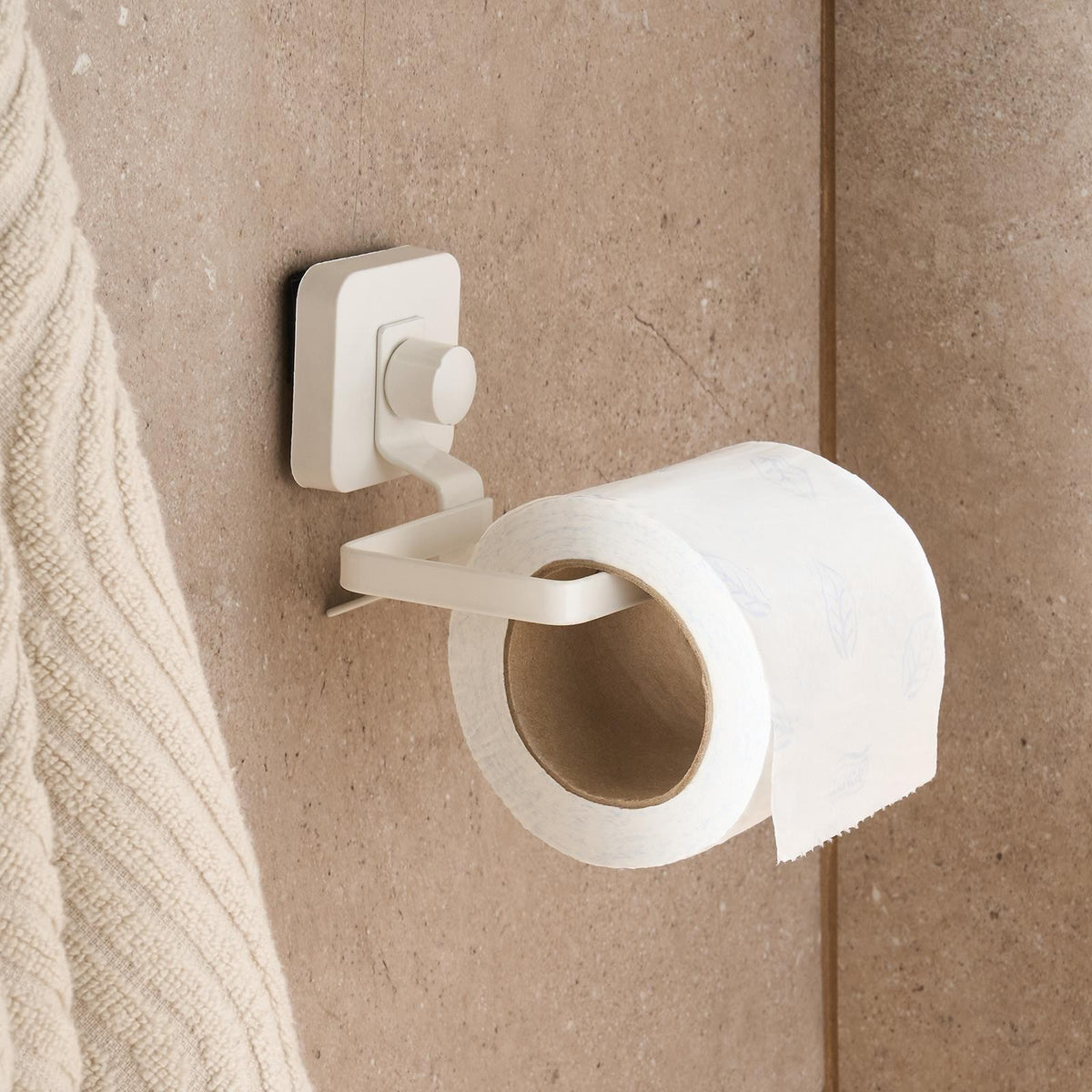 OHS Toilet Roll Holder Suction Tissue Paper Organiser Rust Resistant Metal