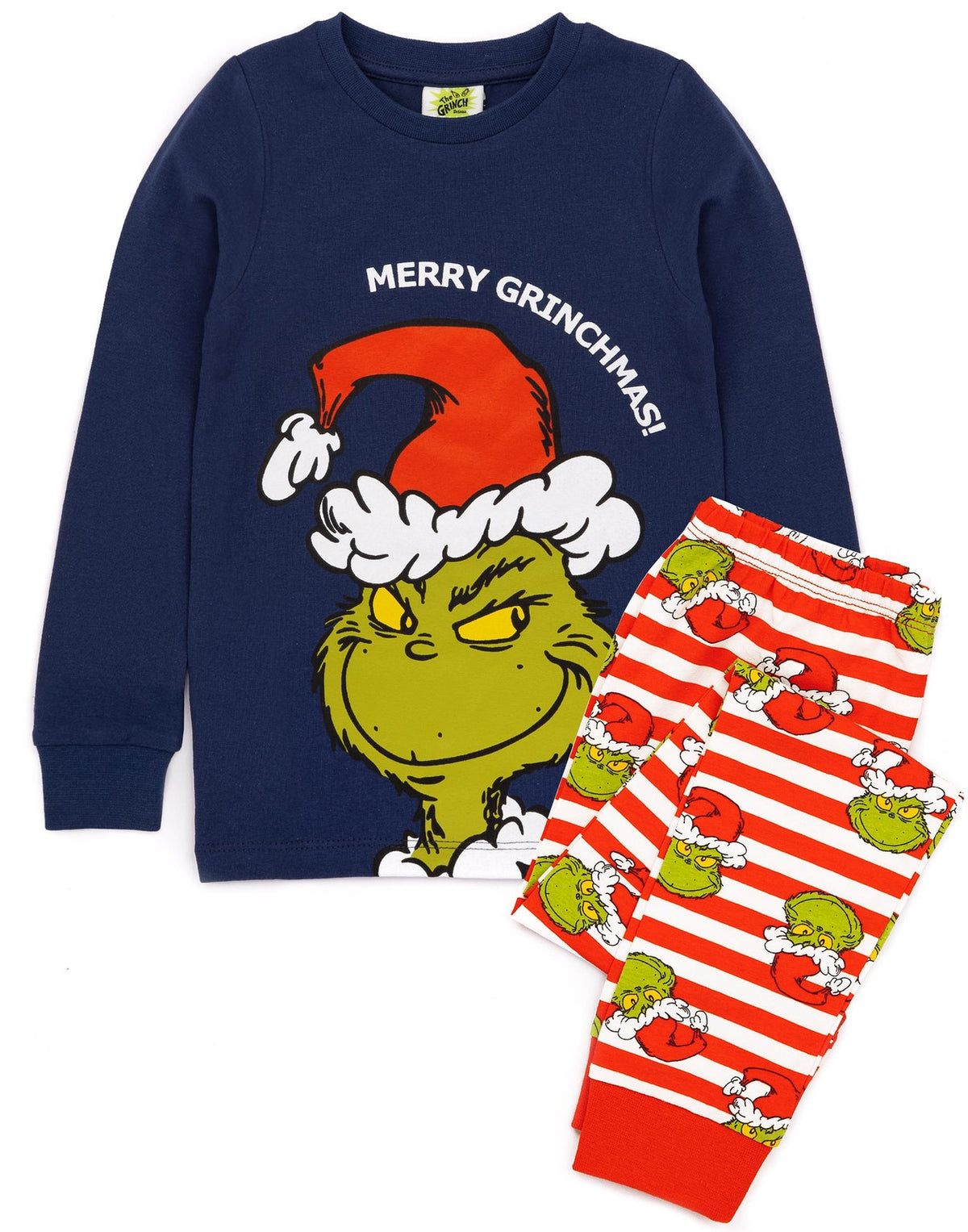 The Grinch Long Sleeve Long Leg Pyjama Set | Unisex Kids Blue | Official Merch