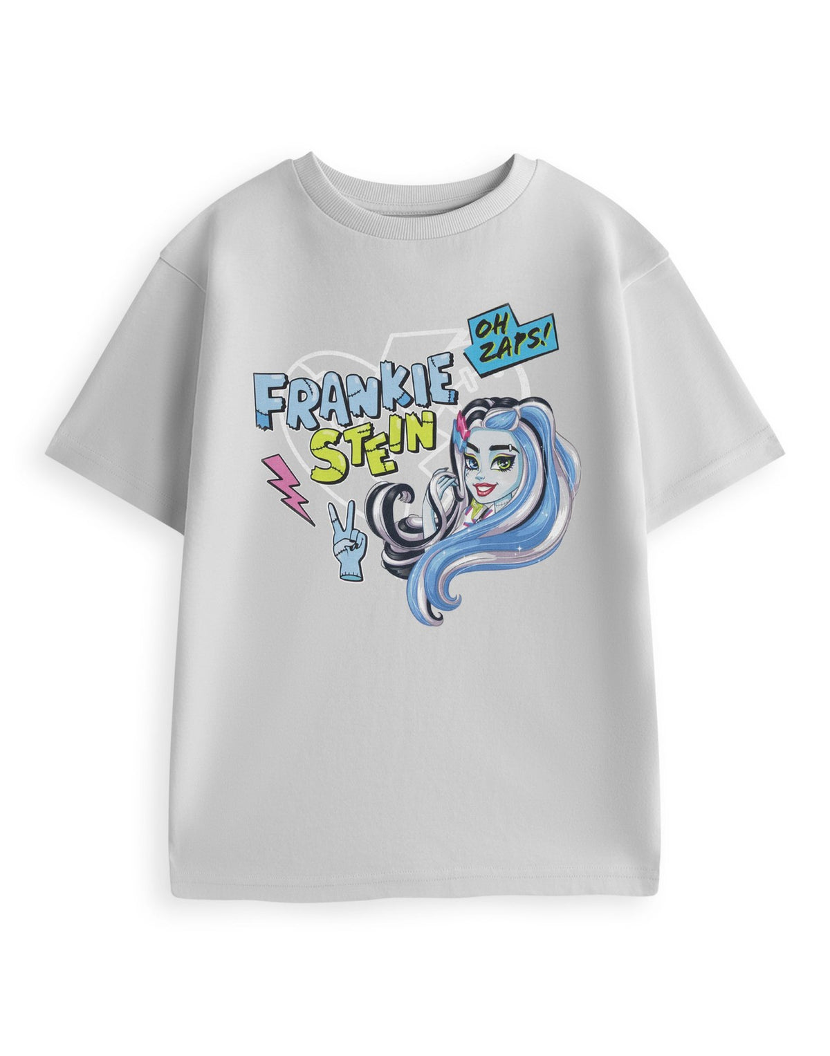 Monster High Short Sleeved T-Shirt | Girls Light Grey | Official Merch