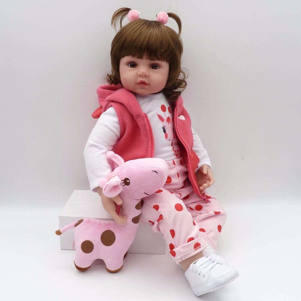 18" Reborn Dolls Realistic Newborn Baby Girl Doll Vinyl Silicone Baby Xmas Gift