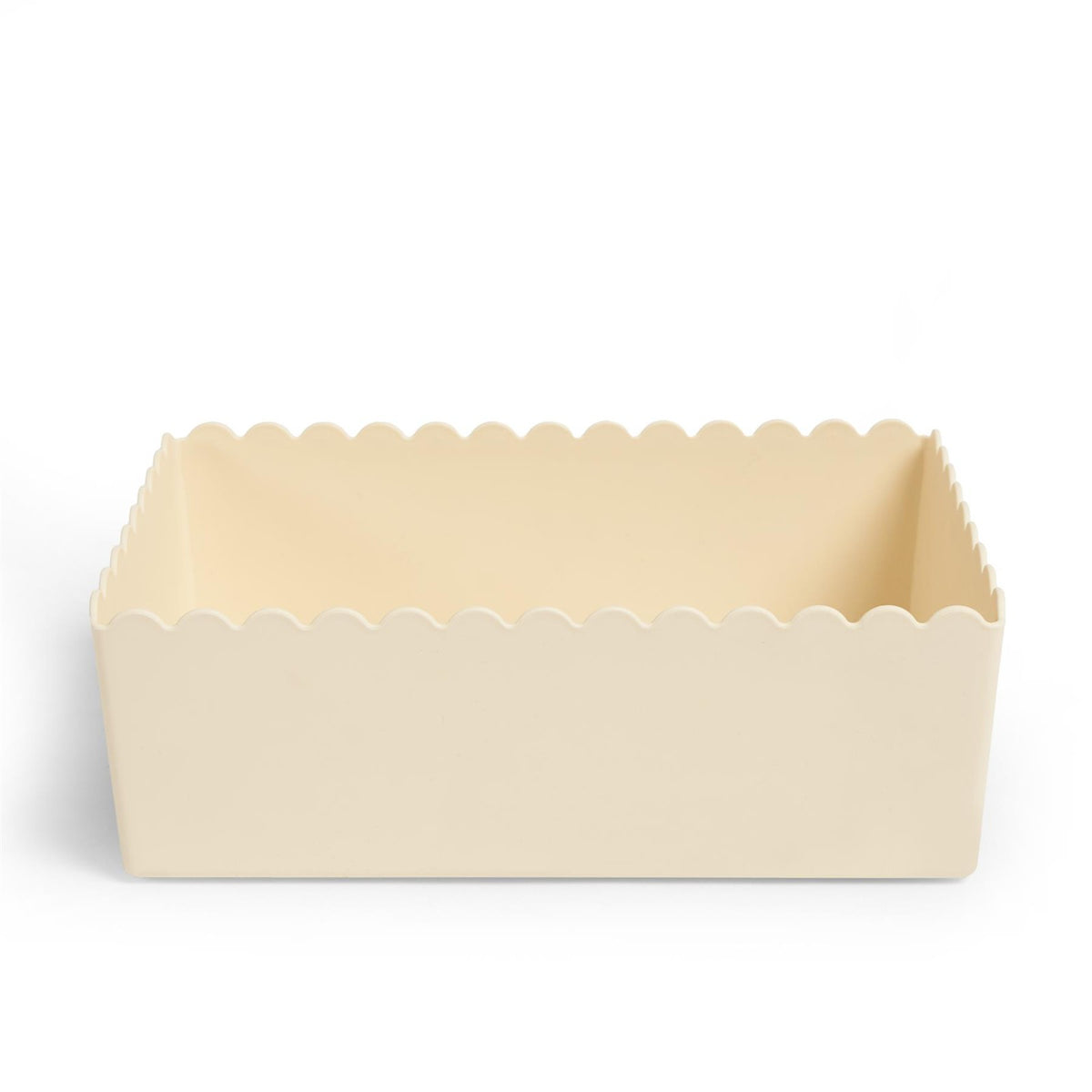OHS Scallop Edge Organiser PP Plastic Box Tub Storage Bin Container Home Decor