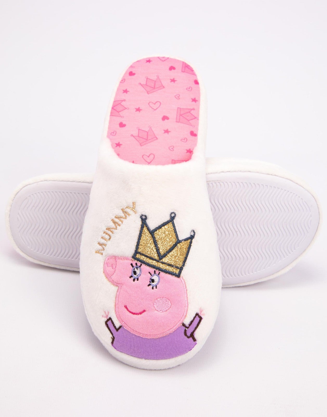 Peppa Pig Mule Slippers | Womens White | Official Merch